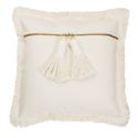 Mud Pie MP 41600280 Square Dhurrie Tassel Pillow