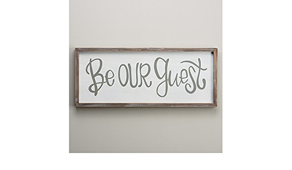Glory Haus GH 35100105 Be Our Guest Framed Board