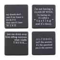 Mud Pie MP 42500157R Raisins Funny Wine Coasters