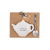 Mud Pie MP 42600444xx Tea Pot Spoon Rest Set