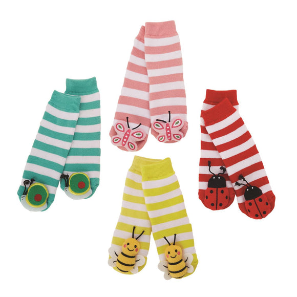 Two's Company TC 42979 Insect Rattle Baby Socks