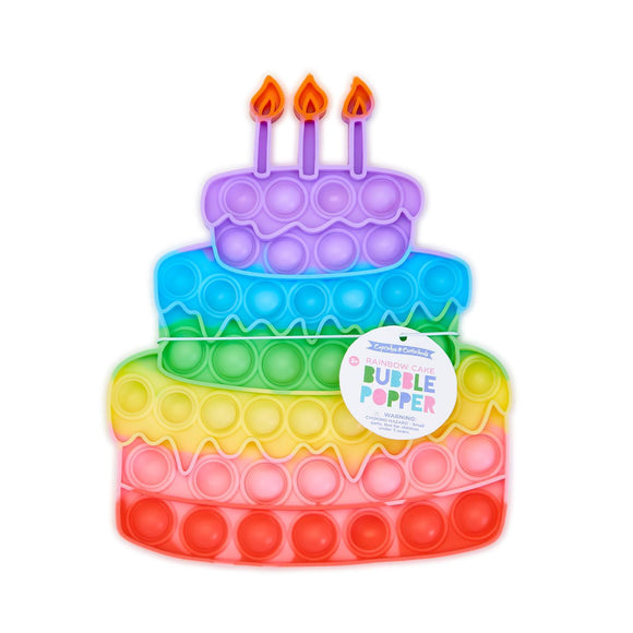 Two's Company TC 44161 Pastel Rainbow Cake Bubble Popper - Silicone