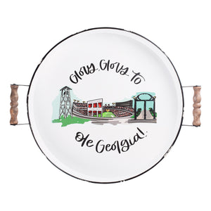 Glory Haus GH 454113402 Georgia Landmark Enamel Tray