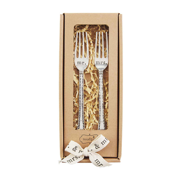 Mud Pie MP 46300164 Boxed Wedding Fork Set