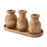 Mud Pie MP 477000215xx Paulownia Vase Tray Set