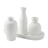 Mud Pie MP 477000215xx Paulownia Vase Tray Set