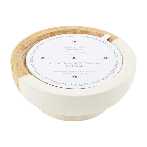 Mud Pie MP 49800182 Paulownia Outdoor Round Candle