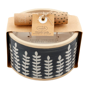 Mud Pie MP 49800193 Leaf Citronella Candle & Match Set