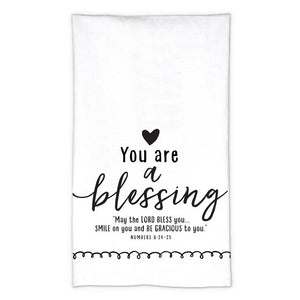 Dicksons Gifts DG 51578 Tea Towel Artisan Doodles Blessing White