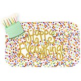 Coton Colors CC HAPEV-165-TOSS Toss Happy Everything Mini Rectangle Platter w/ Sparkle Cake Attachment
