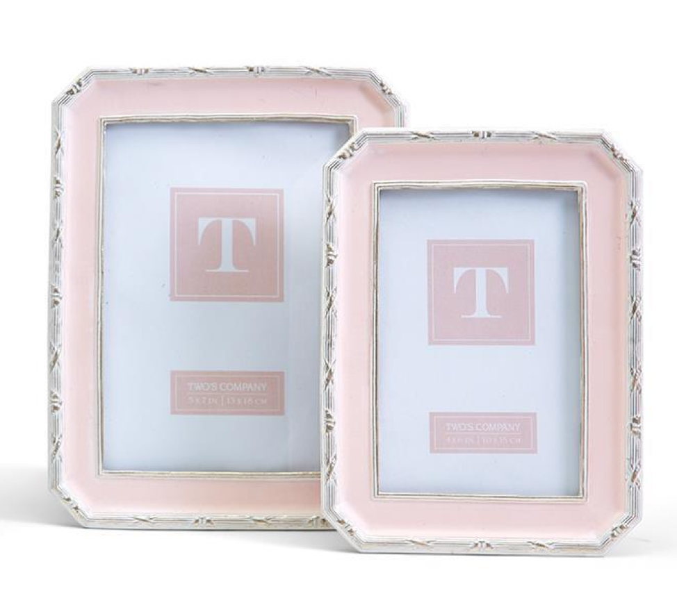 Twos Company Set Di 2 Cornici In Vimini Chiaro - Formato 14x19 Cm, Perfette Per Foto Ricordo E Decorazione Casa - 4