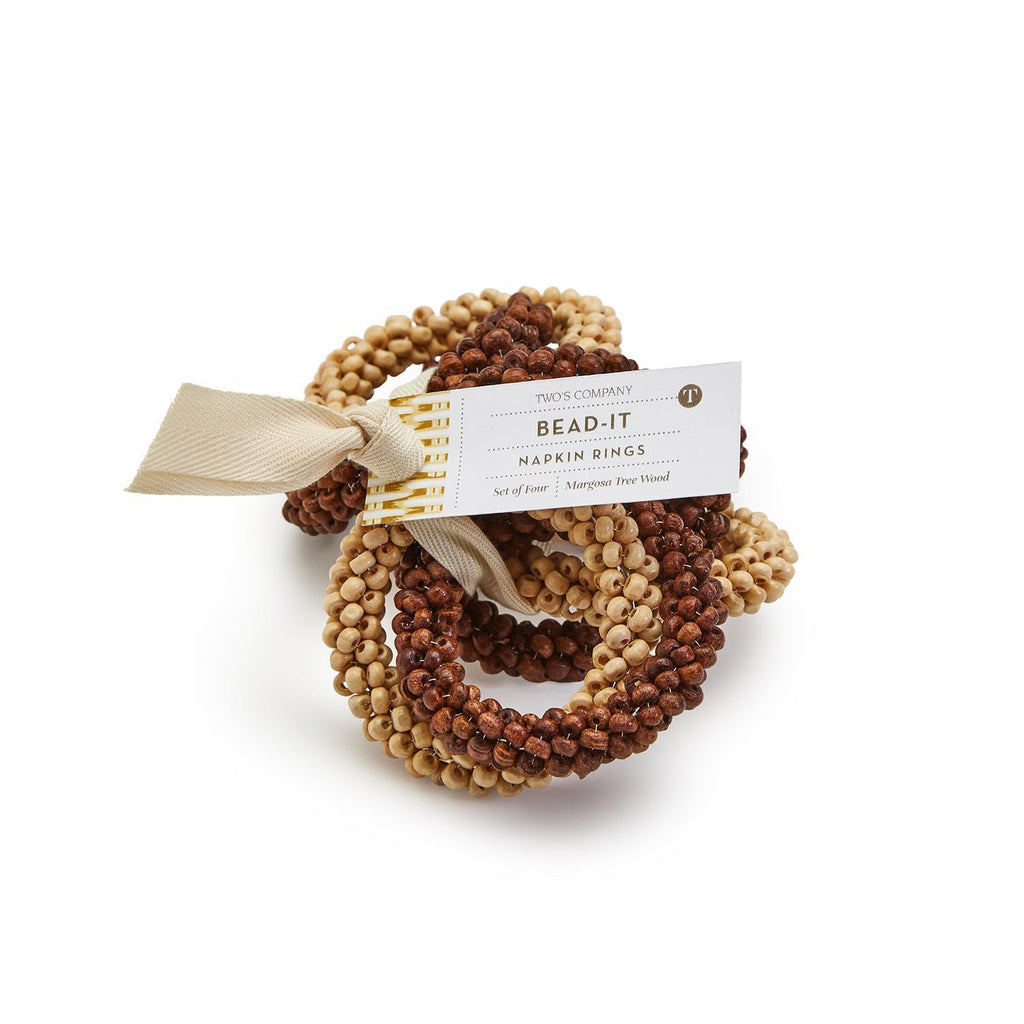 Two's Company Bead Napkin Rings