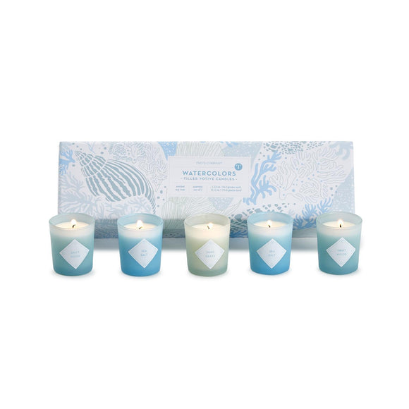 Two's Company TC 53725 Watercolors Set of 5 Scented Candles