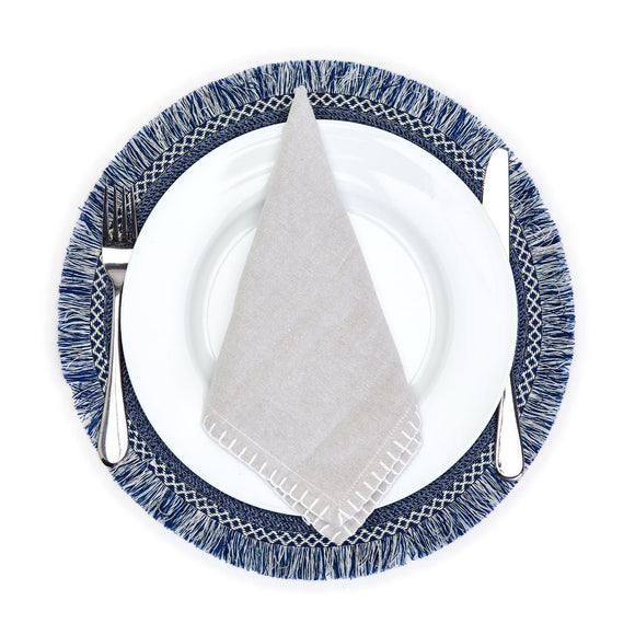 Two's Company TC 53731 Set of 4 Aegean Blue Placemats