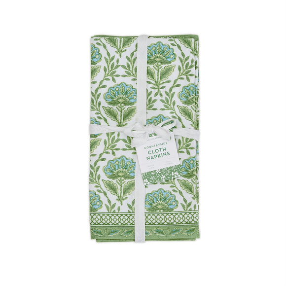 Two's Company TC 53791 Set of 4 Floral Pattern Napkins