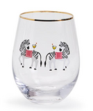 Two's Company TC 53863 Animal Party Stemless Wine Glass
