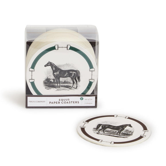 Two's Company TC 54017 Equus Set of 24 Heavyweight Paper Coaster in Gift Box