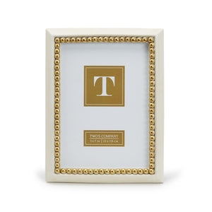 Two's Company TC 54038 Gold Beaded 5 x 7 Photo Frame