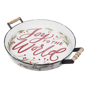 Glory Haus GH 54133406 Joy to the World Enamel Tray