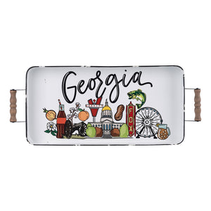 Glory Haus GH 54133412 Georgia Landmark Enamel Tray