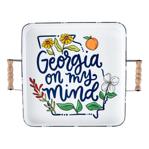 Glory Haus GH 54143404 Georgia On My Mind Enamel Tray