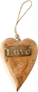 Creative Co-Op CCOP DA6461 8" Wood Hanging Heart