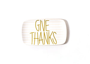 Coton Colors CC GIVE-14RECT-GLD Give Thanks 14" Rectangle Platter Gold