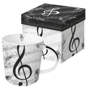 Paperproducts Design PD 602612 Gift Box Mug - I Love Music