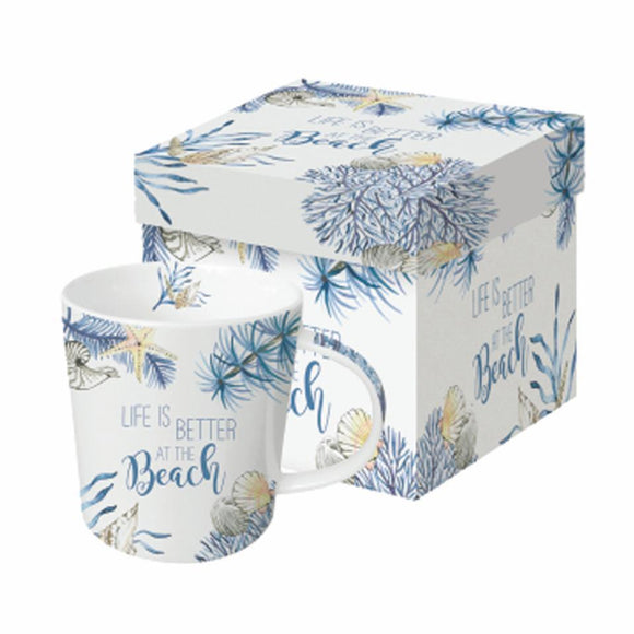Paperproducts Design PD 604391 Ocean Life is Better Gift Box Mug