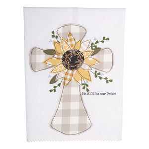 Glory Haus GH 70150516 He Will Be Our Peace Tea Towel