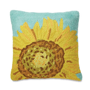 Mud Pie MP 41600167 Sunflower Hooked Pillow