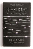 Two's Company TC 80689-20 Starlight LED Wire String Lights in Gift Box