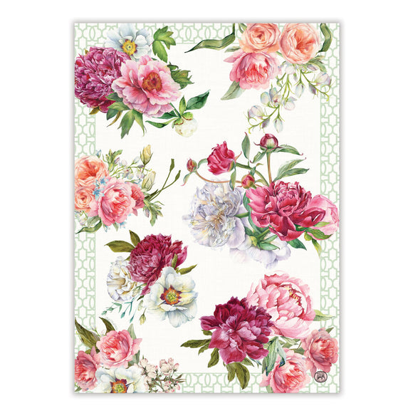 Michel Design Works MDW 810375 Blush Peony Kitchen Towel