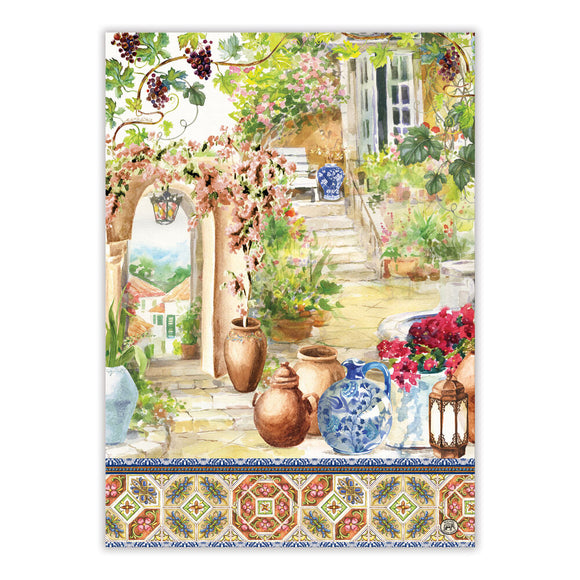 Michel Design Works MDW 810384 Tuscan Terrace Kitchen Towel