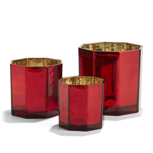 Two's Company TC 81669 Red Hot Holiday Octagon Candle Holders