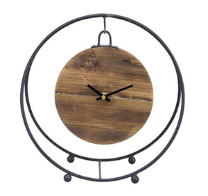 Melrose International MI 82722 Iron/Wood Clock