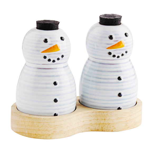 Mud Pie MP 40250106 Snowman Salt & Pepper Set