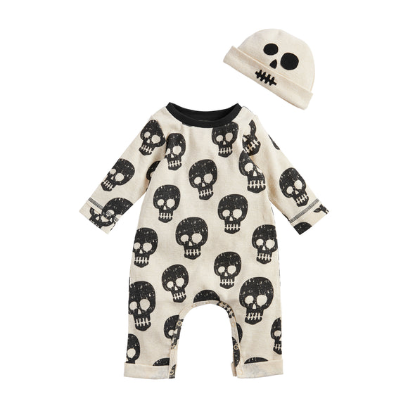 Mud Pie MP 11030415-03 Skeleton Baby Bodysuit w/Hat