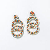 Ink + Alloy IA CBER0200 Monica Double Circle Bead Post Earring 2"