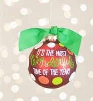Coton Colors CC Carol-WTIM It's the Most Wonderful Time of the Year Ornament