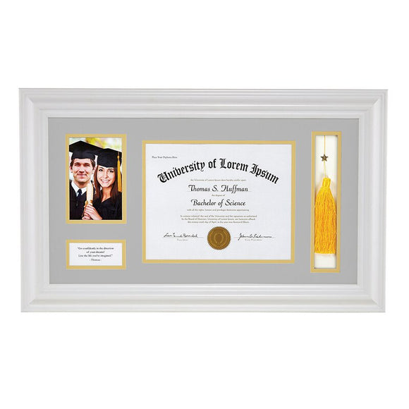 Creative Brands CB D1594 Heartfelt White Thoreau Graduate Frame