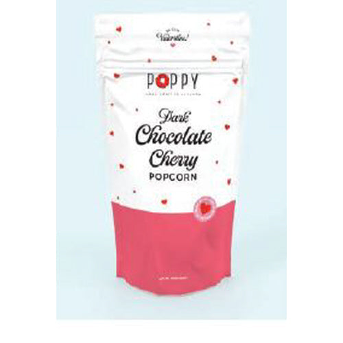 Poppy Handcrafted Popcorn PHP DCCVMBC Dark Chocolate Cherry Valentine Market Flavored Popcorn