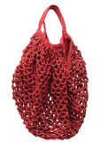 Creative Co-Op CCOP DF3612A  Cotton Crochet Market Bag 15"L x 10.5"H