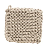 Creative Co-Op CCOP DF5469A  8" Square Cotton Crocheted Pot Holder