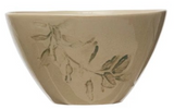 Creative Co-Op CCOP DF6568A Debossed Stoneware Bowl