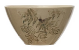 Creative Co-Op CCOP DF6568A Debossed Stoneware Bowl