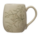 Creative Co-Op CCOP DF6569A 16 oz. Debossed Stoneware Mug