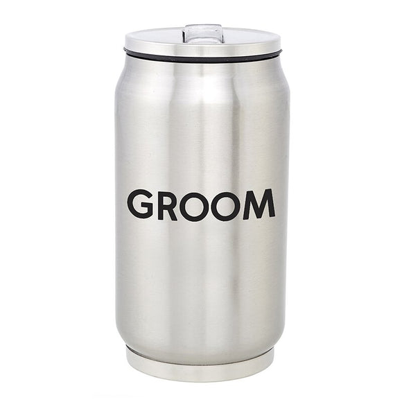 Creative Brands CB F4473 SBDS Wedding Stainless Steel Can - Groom