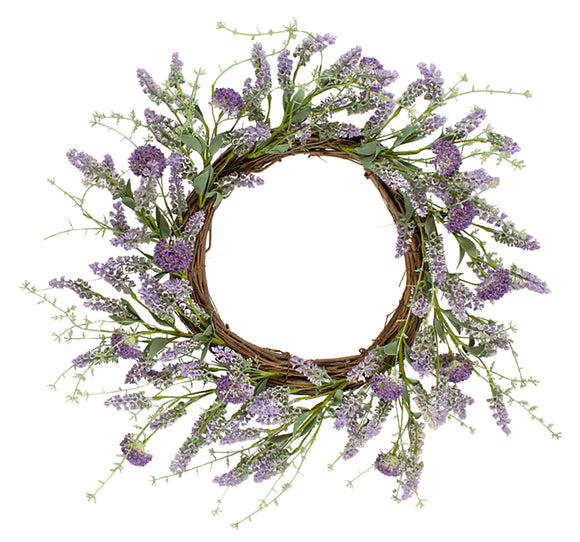 Wing Tai Trading WTT FAQ24610W Lavender Herb Wreath
