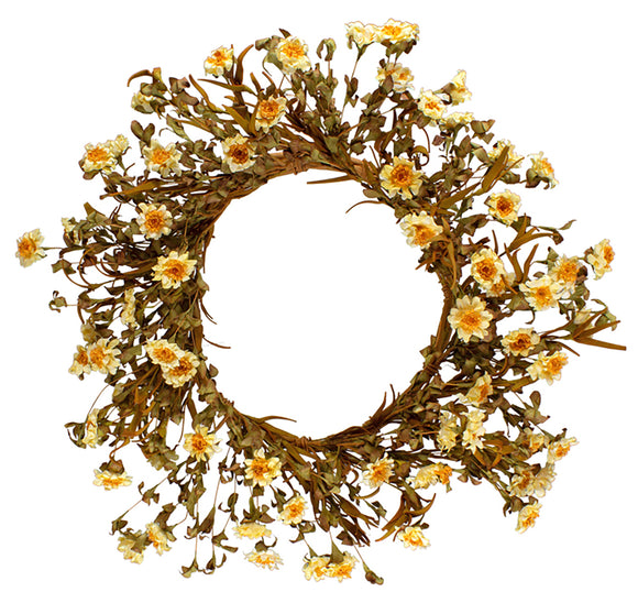 Wing Tai Trading WTT FAQ24633W Green & Brown Daisy Wreath